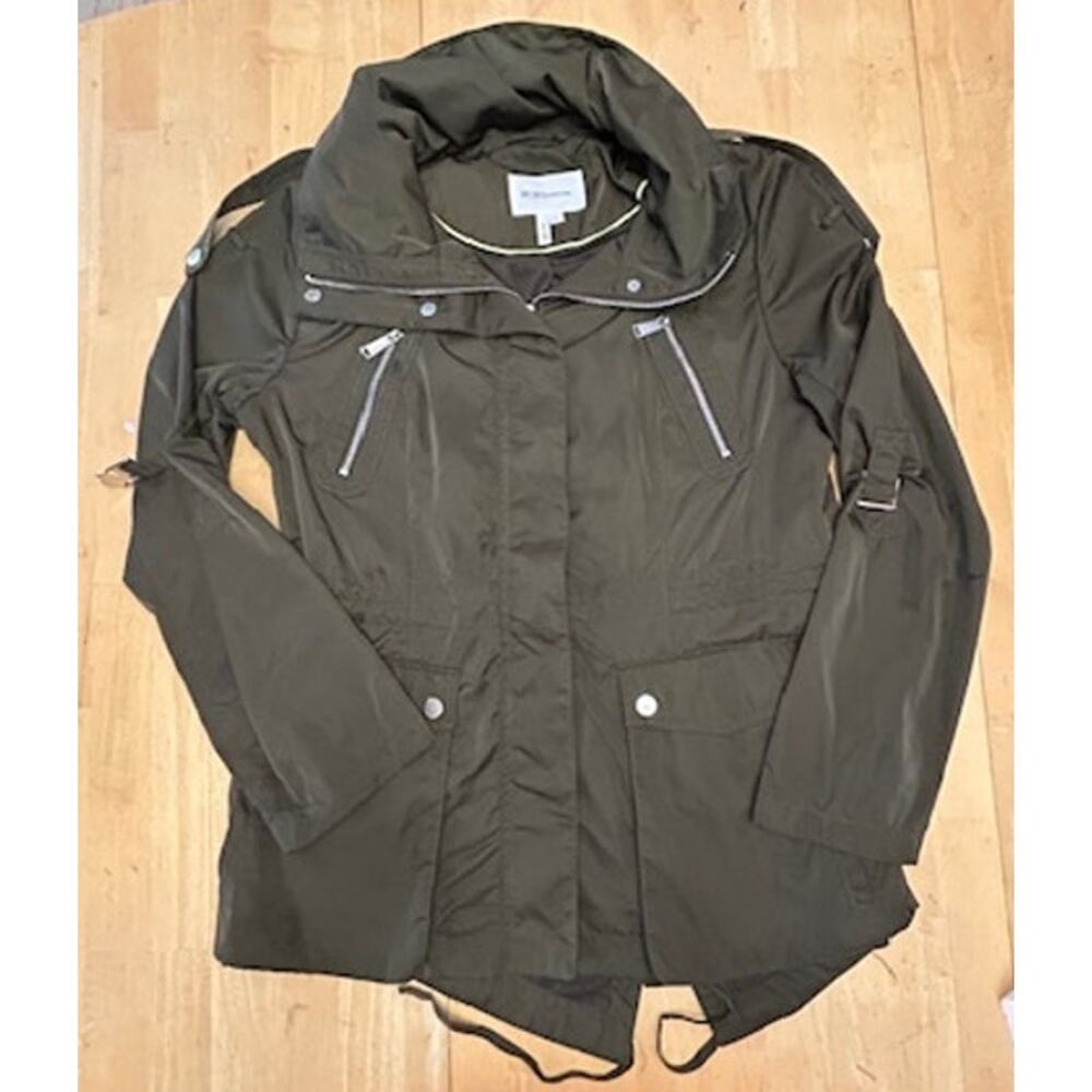 Bcbgeneration Olive Lightweigth Hooded Windbreake… - image 1